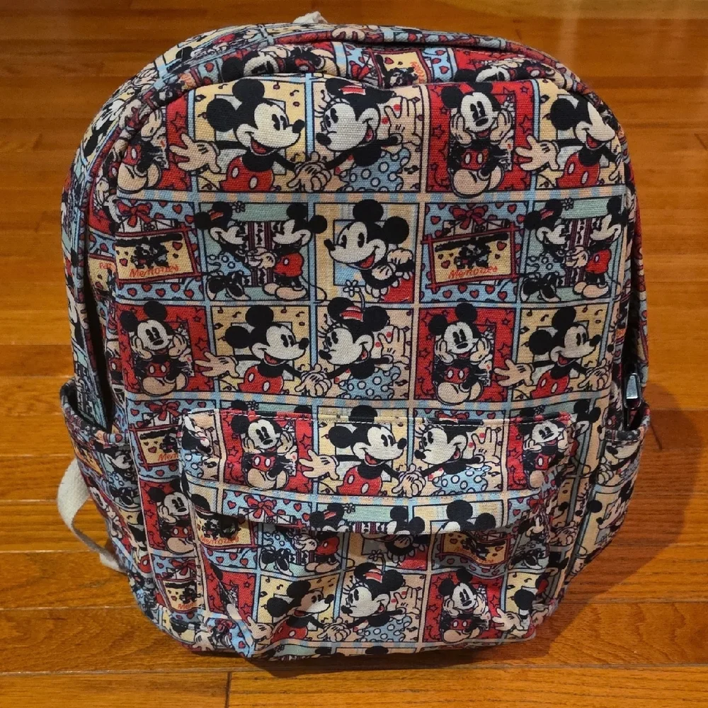 Disney Backpack - Mickey And Minnie Mouse Canvas Backpack - Picture 2 of 15